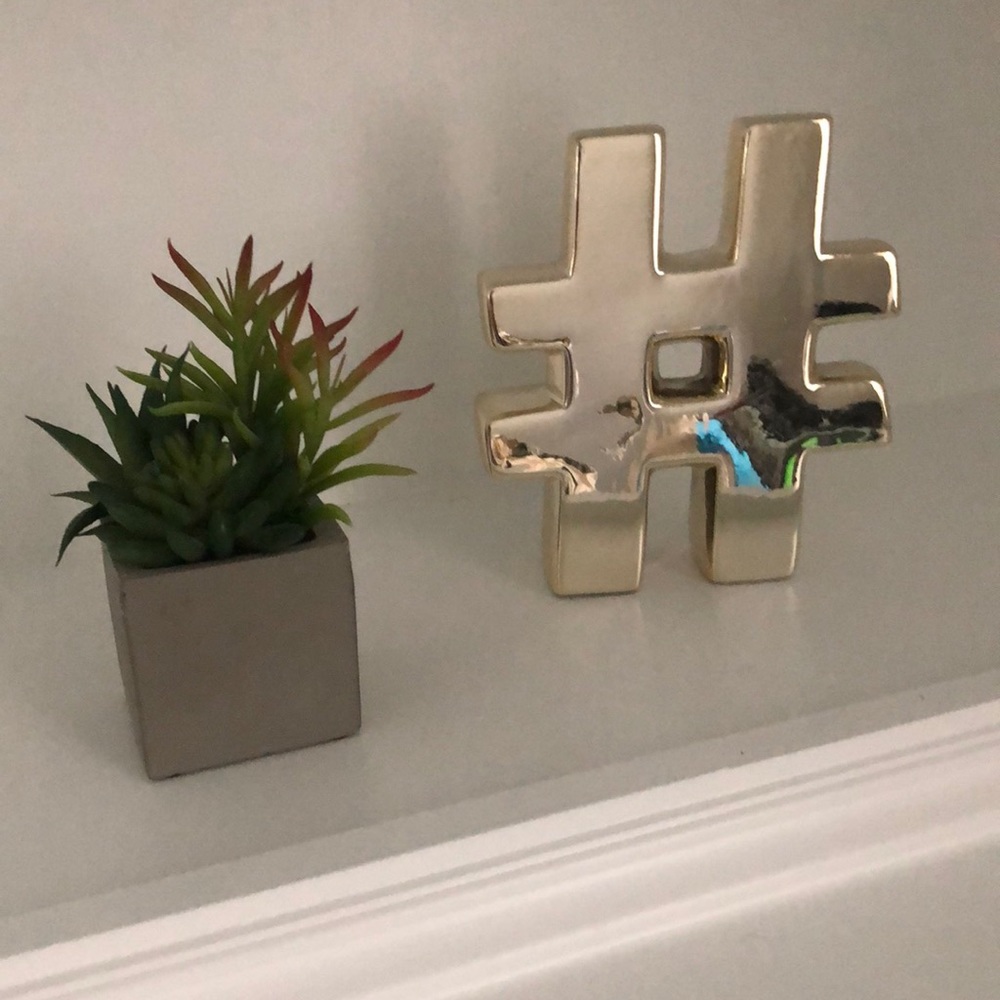 Golden ceramic # hashtag